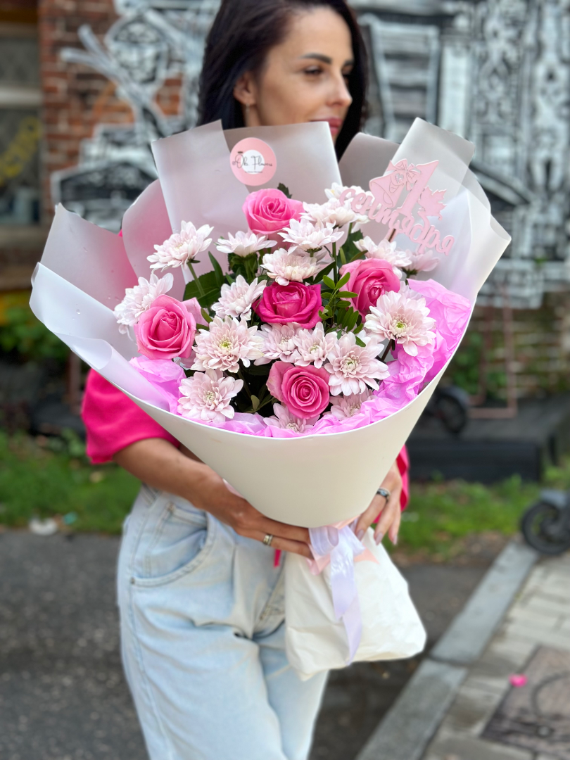 Букет &laquo;Розовый праздник&raquo; от интернет-магазина цветов в 